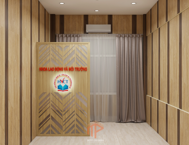 Thiết kế thi công nội thất phòng họp, văn phòng khoa trường CĐ Kỹ Nghệ 2