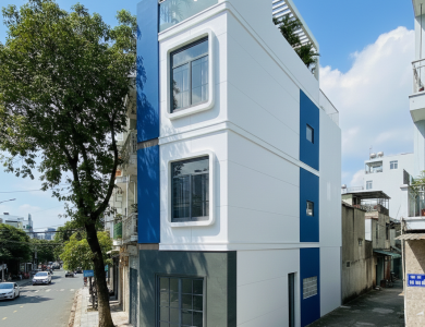 Thiết kế nhà phố 1 trệt 2 lầu 2 mặt tiền tại Vũng Tàu
