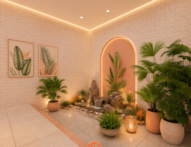 Thiết Kế Thi Công Văn Phòng Phong Cách Tropical Pastel 