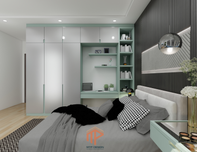 Thiết kế nhà phố 2 phòng ngủ 76m2