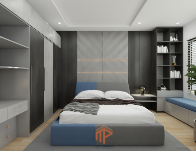 Thiết kế nhà phố 2 phòng ngủ 76m2