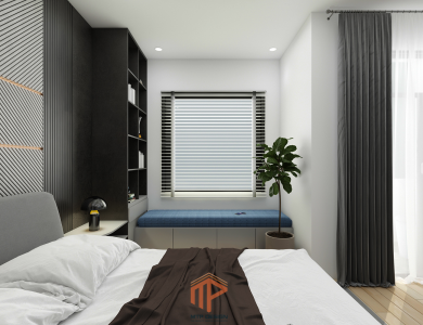 Thiết kế nhà phố 2 phòng ngủ 76m2