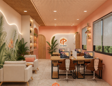 Thiết Kế Thi Công Văn Phòng Phong Cách Tropical Pastel 
