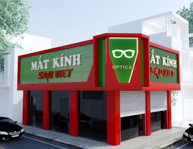 Thiết kế thi công Bảng hiệu mắt kính Sao Việt