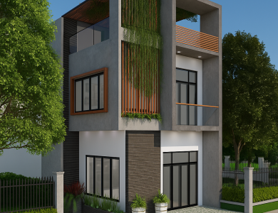 Thiết kế nhà phố 2 phòng ngủ 76m2